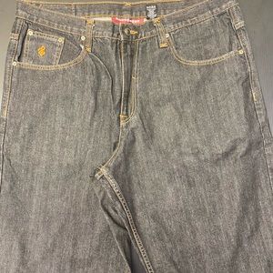 Roca Wear Mens Black Denim Jean Shorts Skater Hip Hop Streetwear | Size 40